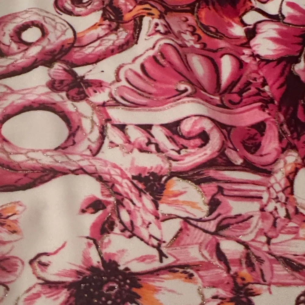 Roberto Cavalli Floral Halter Neck Dress - White and Pink Size XL - Picture 6 of 10